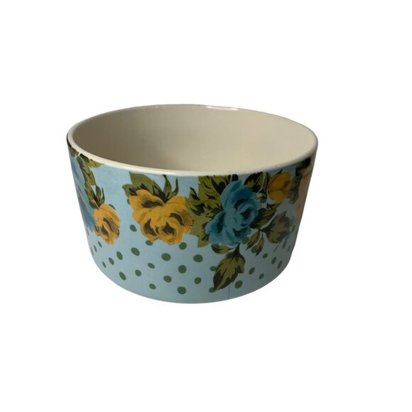 The Pioneer Woman Rose Shadow Stoneware Large Storage Bowl 7" 2018DMT - Picture 5 of 9